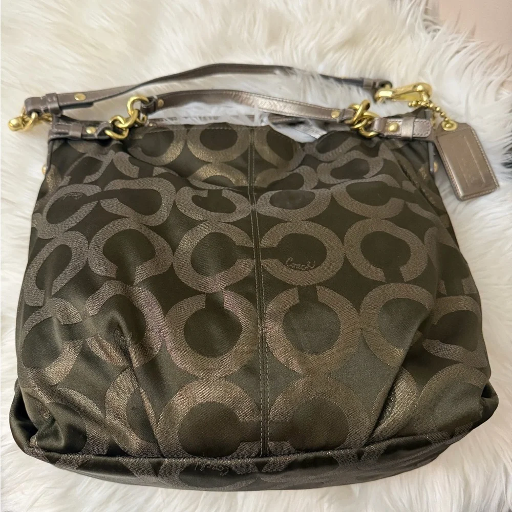 Coach Black and Gold Shoulder Bag